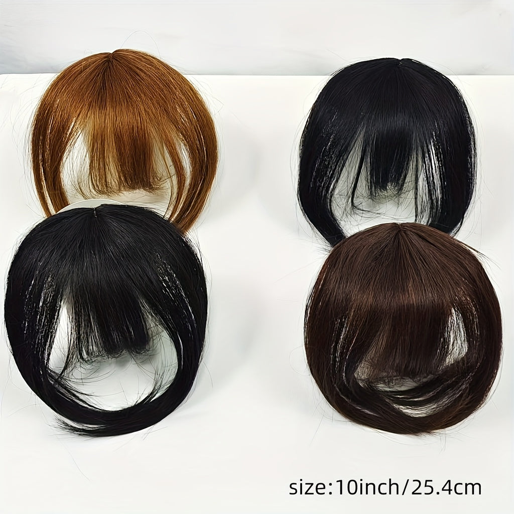 Clip-in Bangs 100% Human Hair Fringe Clip on Natural Hair Extensions Daily Party Fringe French Clip In Thick Natura Full Bangs