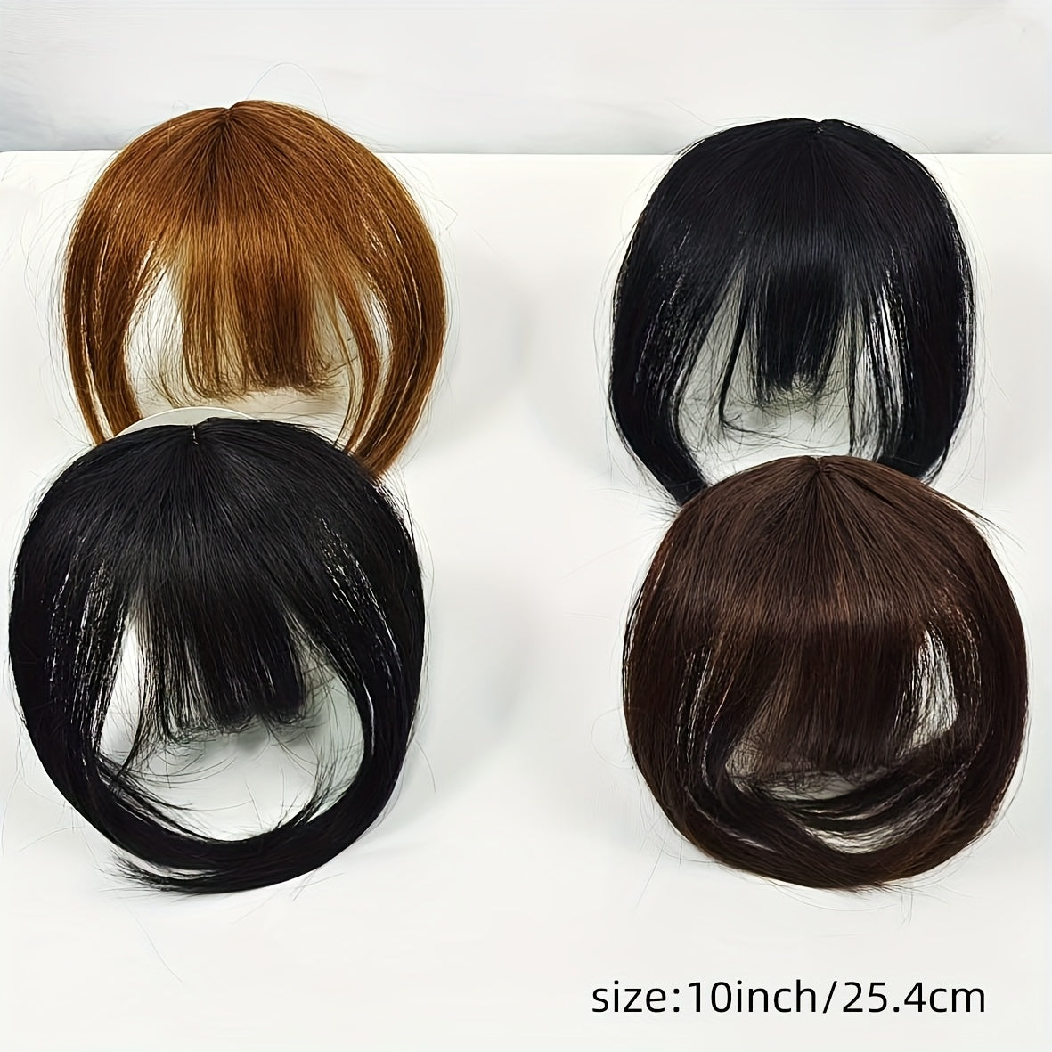 Clip-in Bangs 100% Human Hair Fringe Clip on Natural Hair Extensions Daily Party Fringe French Clip In Thick Natura Full Bangs
