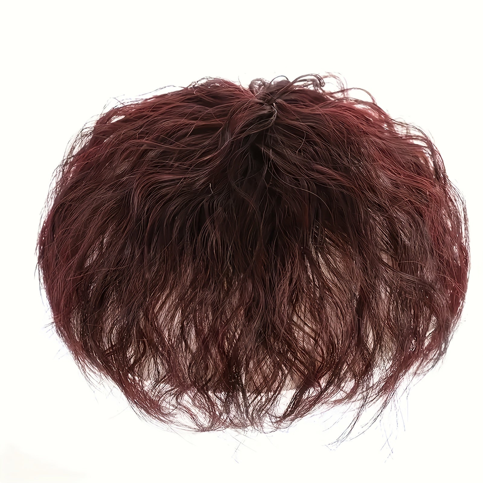 Chic Water Wave Clip-In Hair Extensions with Bangs for Women - Black & Brown, Adds Volume & Covers White Hair, Perfect for Everyday Use
